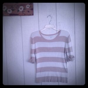 Soft New York & Company Striped Blouse, Size XL